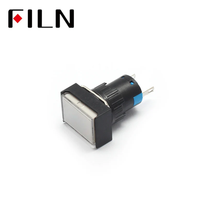 Indicator/martor LED de panou din plastic, 22x17 mm, 2 pini, alb, 12V DC, IP20, FL1P-16NJ-5-WHITE [2]