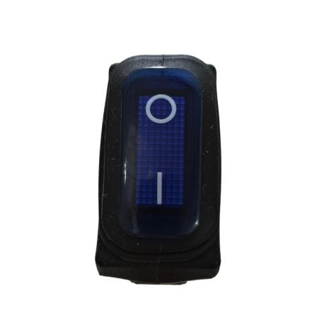 Intrerupator Rocker dreptunghiular SPST ON-OFF Albastru cu led 250V/15A IP55 KCD3 3pini [2]