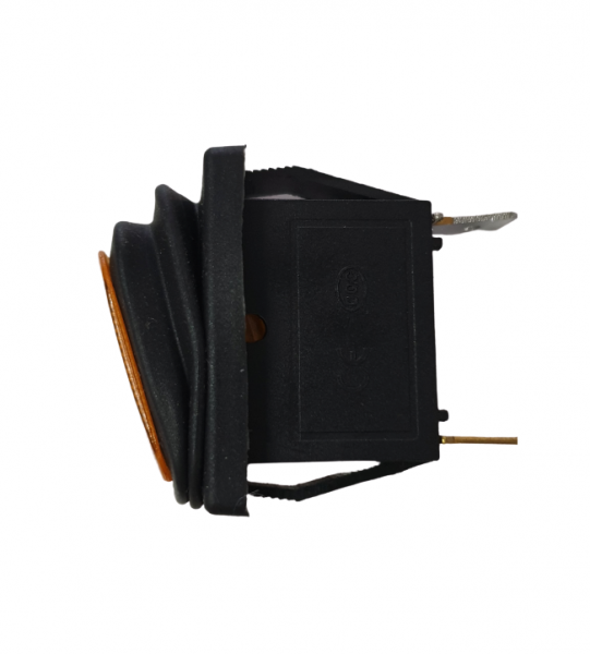 Intrerupator Rocker dreptunghiular SPST ON-OFF Galben cu led 250V/15A IP55 KCD3 3pini [3]