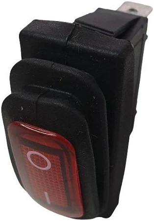 Intrerupator Rocker dreptunghiular SPST ON-OFF Rosu cu led 250V/15A IP55 KCD3 3pini 10107308 (TXVD 5-19 - 0.10lei) [1]