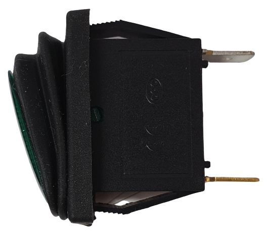 Intrerupator Rocker dreptunghiular SPST ON-OFF Verde cu led 250V/15A IP55 KCD3 [3]