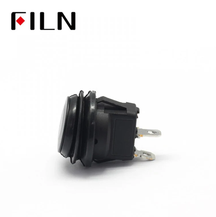 Intrerupator basculant/rocker ON-OFF cu mentinere, ermetic, SPST, 6A 250V AC, montaj panou, 20mm, IP67, KCD1-101-11 [2]