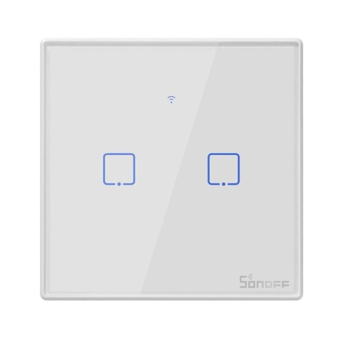Intrerupator Sonoff dublu aplicat touch tip telecomanda cu doua canale radio T2EU2C-RF [1]