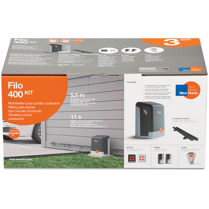 Kit automatizare Nice Home FILO 400 motor culisant 400kg 5.5m [2]