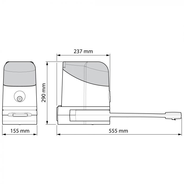 Kit automatizare Nice Home MAESTRO 200 pentru porti batante 250kg 2.2m [9]