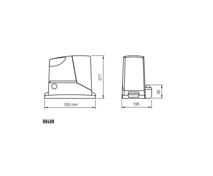 Kit automatizare NICE ROBUS400BD pentru  poarta culisanta 400 KG [3]