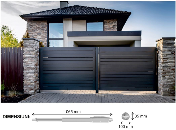 Kit Automatizare poarta batanta, pana la 300 Kg si 3 m pe canat, 24V DC GateON S324 [7]