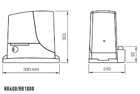 Kit automatizare poarta culisanta Nice Robus RB1000, pana la 1000 kg, 4 m cremaliera metalica [3]