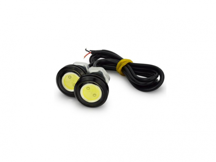 Set becuri auto cu led 23mm 2W negru [2]
