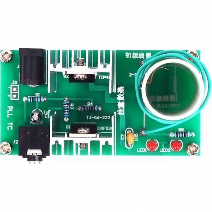Kit bobina Tesla pentru experimente scolare, generare plasma si lumina, asamblare DIY [5]