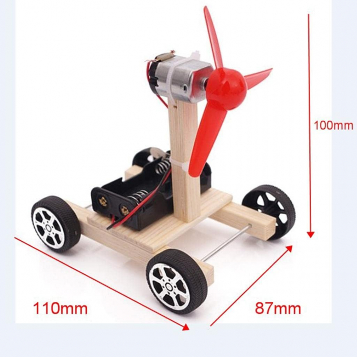 Kit masina electrica DIY, asamblare usoara, motor electric, pentru copii 8+ [3]