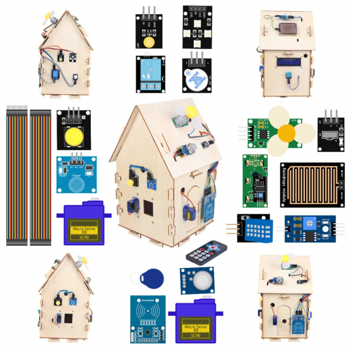 Kit didactic IoT WiFi basic smart home, DIY QE001 [4]