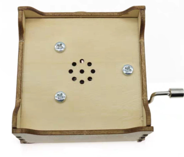 Kit DIY cutie muzicala din lemn cu manivela, model My Baby Love Song, asamblare manuala, fara baterii [5]