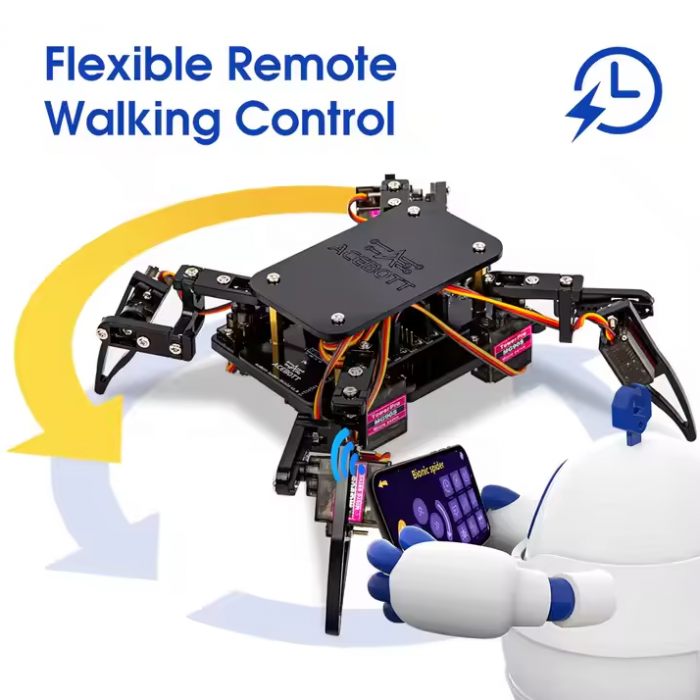 Kit educational ACEBOTT cu aplicatie, Robot painjen, STEM Robotics, ACEBOTT ESP8266, conexiune WIFI [9]