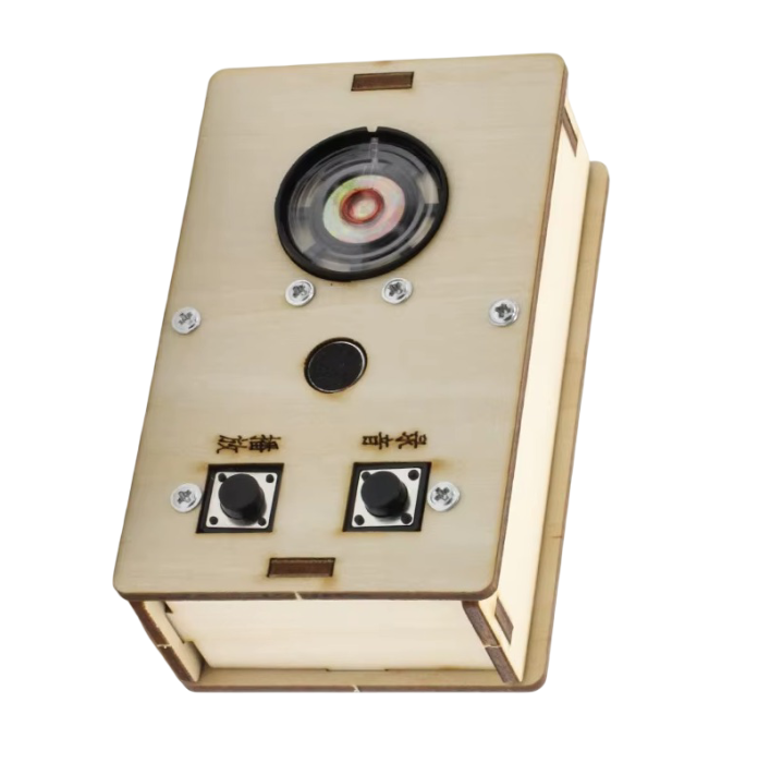 Kit DIY reportofon din lemn, inregistrare si redare sunet, alimentare 3x AA, model educativ [2]