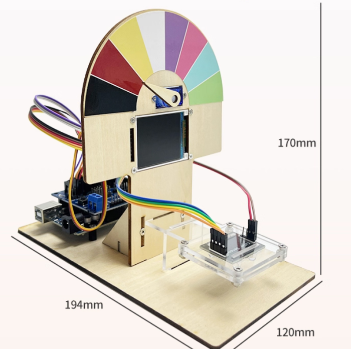 Kit recunoastere culori, senzor TCS3200, display TFT, servo SG90, proiect DIY educativ [2]