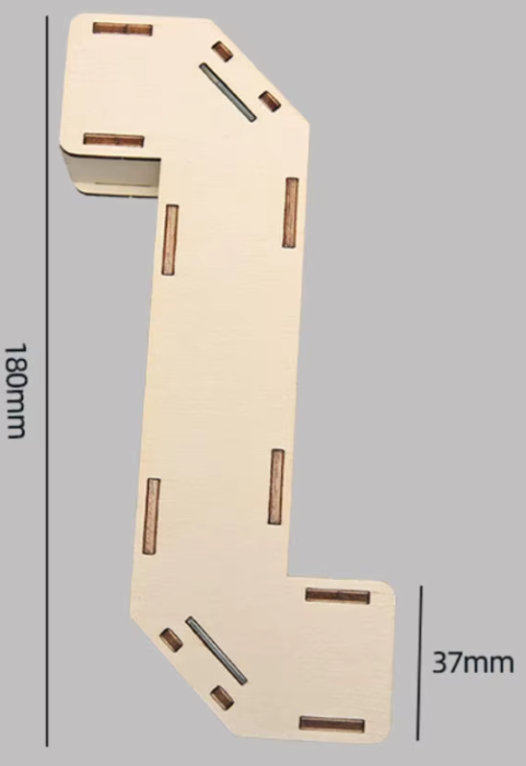 Kit DIY periscop din lemn, sistem optic cu oglinzi, model educativ, 180x37mm [4]