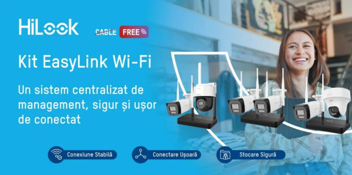 Kit supraveghere video IP wireless Hikvision HiLook IKS-2044BTH-PH/W, 2 camere 4MP, NVS, IR 30m, audio bidirectional, microSD [3]