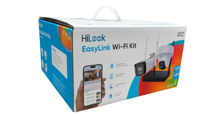 Kit supraveghere video IP wireless Hikvision HiLook IKS-2044BTH-PH/W, 2 camere 4MP, NVS, IR 30m, audio bidirectional, microSD [2]