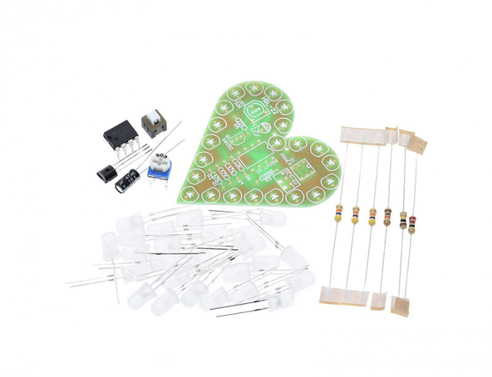Kit montaj inima cu led-uri verzi OKY1315-Green [2]
