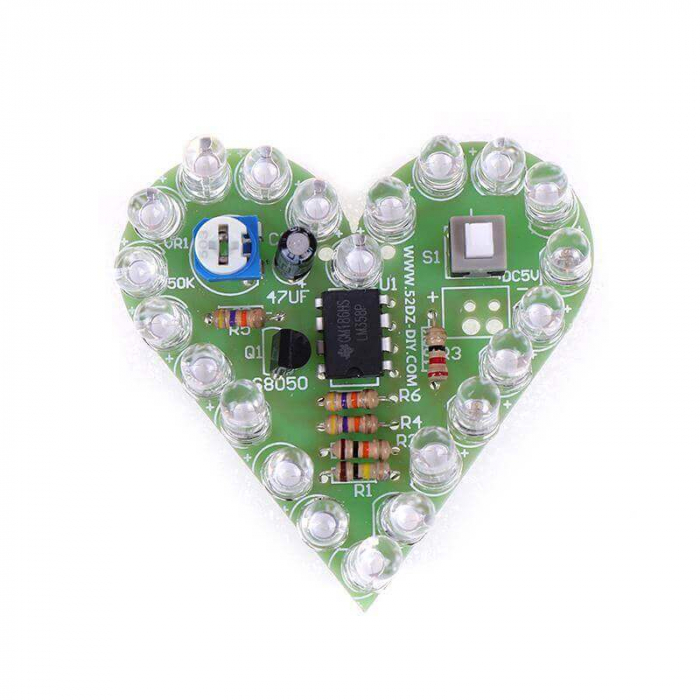 Kit montaj inima cu led-uri verzi OKY1315-Green [4]