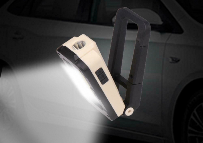 Lanterna de lucru COB suport magnetic cu carabina lumina ALB/ROSU patru moduri de lucru [3]