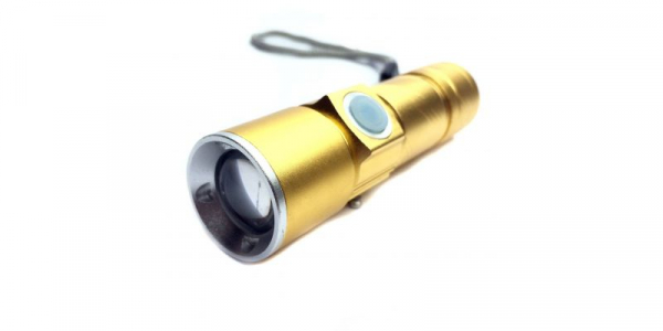 Lanterna cu LED, Alb rece, 1 LED, incarcare USB, 3 moduri de iluminare (include acumulator) [1]