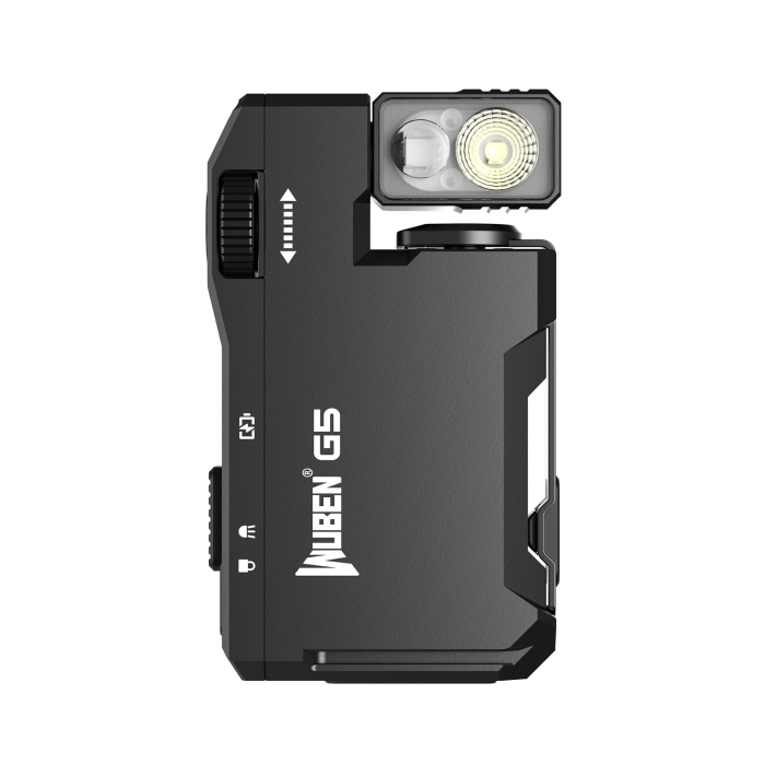 Lanterna EDC Wuben G5 neagra, 400 lm, cap rotativ 180°, RGB, USB-C, baza magnetica (G5-Black) [2]