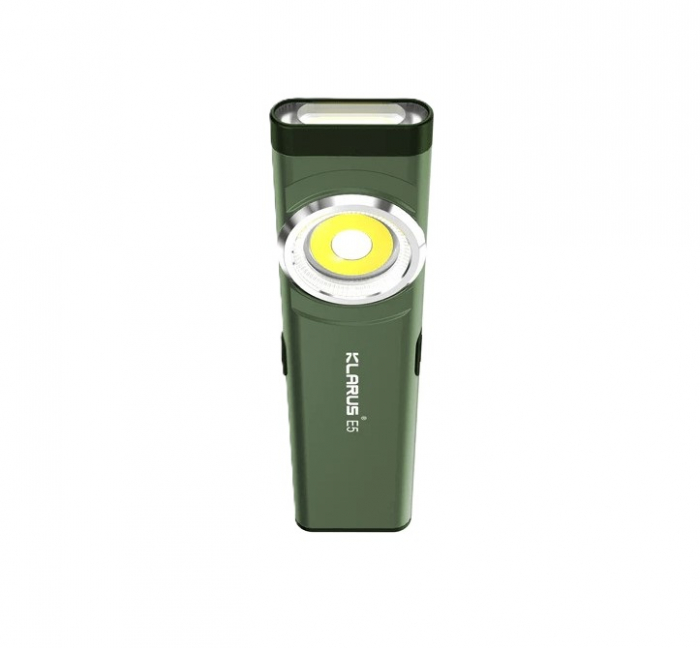 Lanterna EDC Klarus E5, 600 lm, baza magnetica, clips, incarcare USB-C, EDC, dublu LED pentru apropiere si distanta, verde [4]
