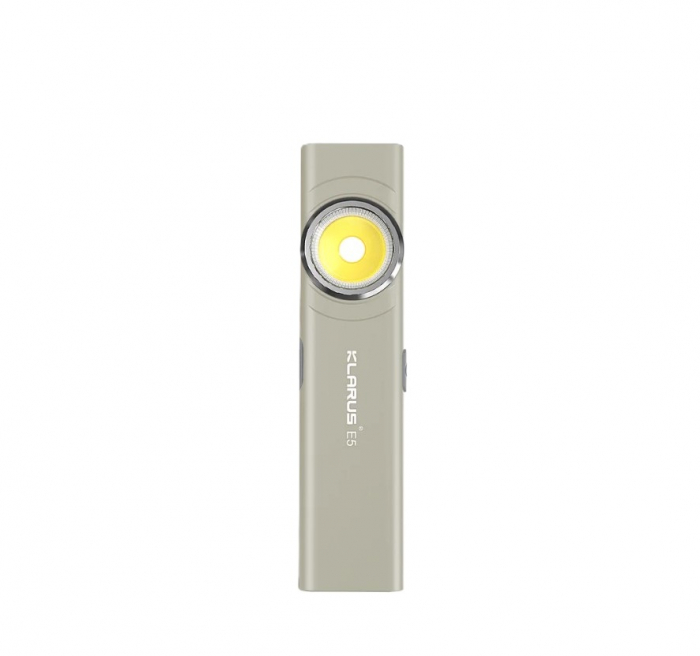 Lanterna EDC Klarus E5, 600 lm, baza magnetica, clips, incarcare USB-C, EDC, dublu LED pentru apropiere si distanta, gri [1]