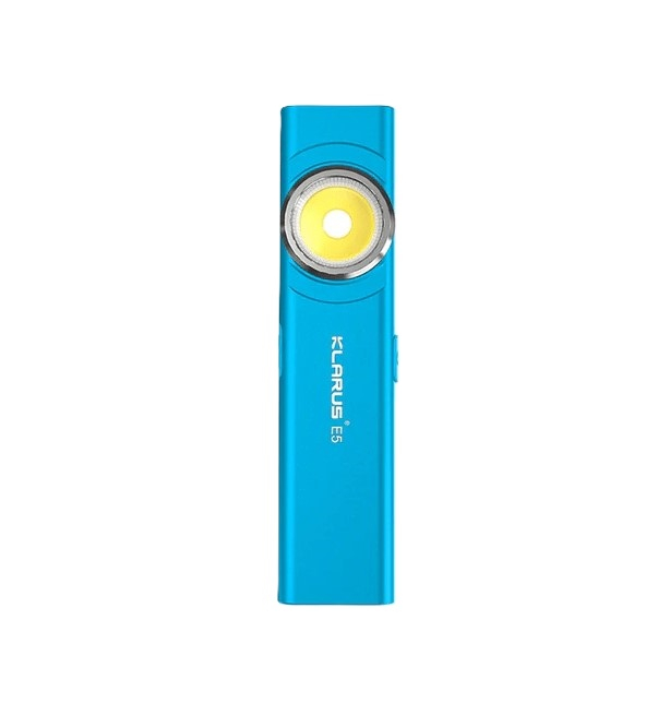 Lanterna EDC Klarus E5, 600 lm, baza magnetica, clips, incarcare USB-C, EDC, dublu LED pentru apropiere si distanta, cyan [1]