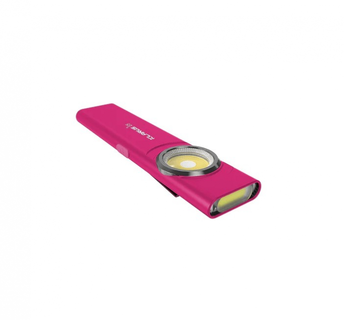 Lanterna EDC Klarus E5, 600 lm, baza magnetica, clips, incarcare USB-C, EDC, dublu LED pentru apropiere si distanta, roz [2]