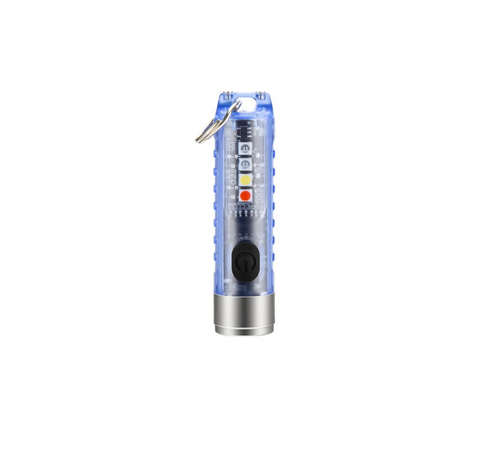 Lanterna reincarcabila tip breloc albastru, S11 TIKI, 400lm, UV, 11 moduri [2]