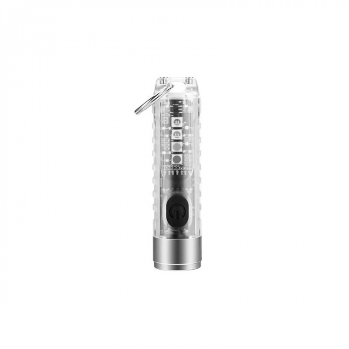 Lanterna reincarcabila tip breloc transparent, S11 TIKI, 400lm, UV, 11 moduri [2]