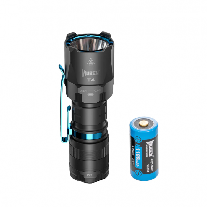 Lanterna tactica EDC, 850lm, reincarcabila, neagra Wuben T4 [5]