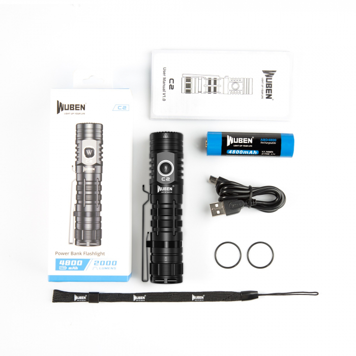 Lanterna reincarcabila cu powerbank, 2000 LM, Wuben C2 [4]