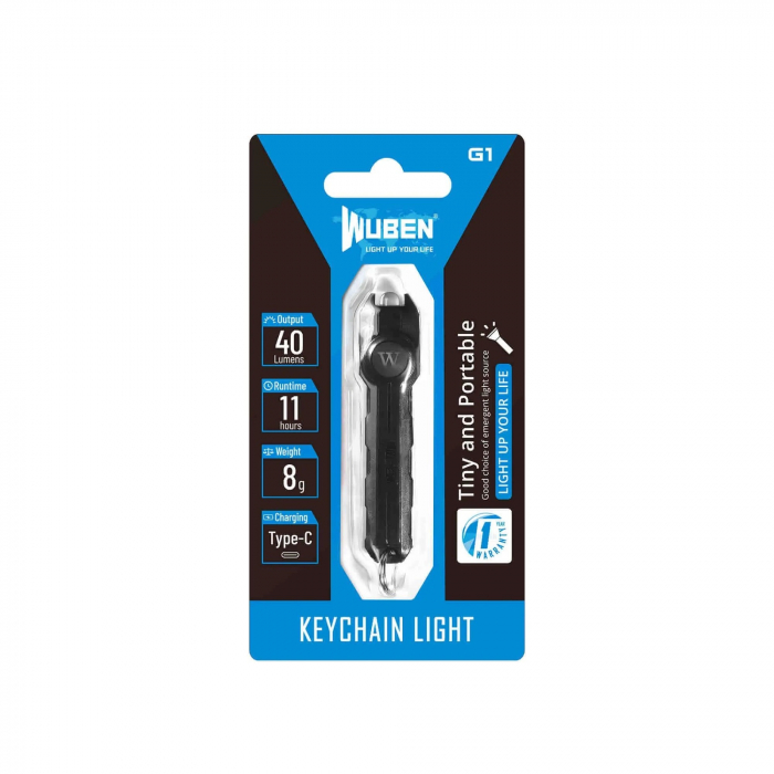 Lanterna reincarcabila tip breloc, 40 LM, culoare neagra, Wuben G1 [5]