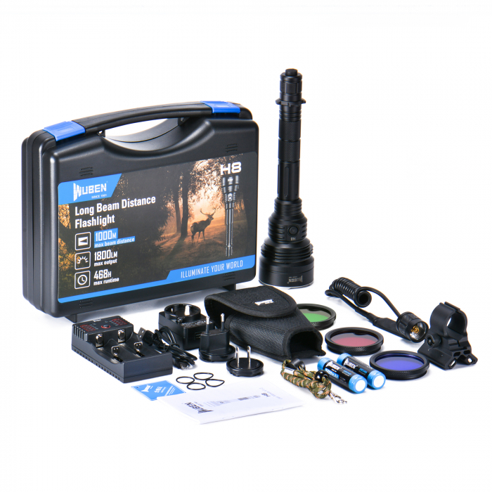 Lanterna tactica de vanatoare, set Deluxe, 1800 LM, Wuben H8-Deluxe [1]
