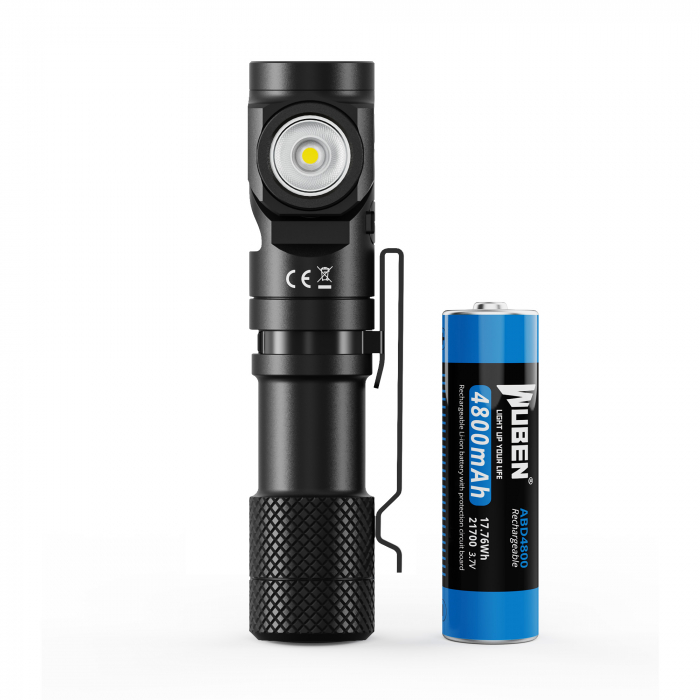 Lanterna reincarcabila cu sursa dubla de lumina, 2000 LM, cap reglabil 180 grade, led Nichia 519A, Wuben L1-Nich [8]