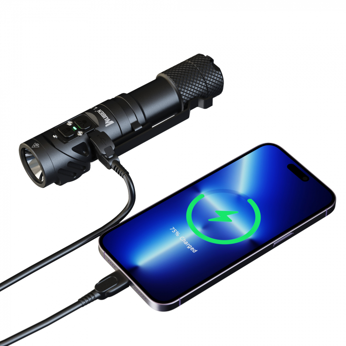 Lanterna reincarcabila cu sursa dubla de lumina, 2000 LM, cap reglabil 180 grade, led Nichia 519A, Wuben L1-Nich [9]