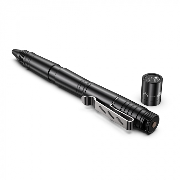Lanterna tactica multifunctionala, reincarcabila, cu pix, 130 LM, Wuben TP10-G [6]
