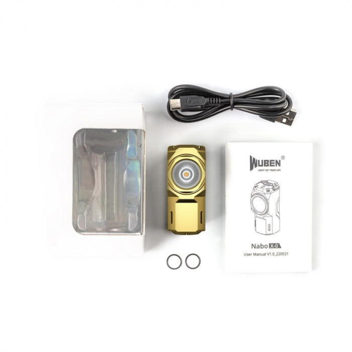 Lanterna reincarcabila EDC, 1100 LM, culoare cupru-alama, Wuben X0-Brass [7]