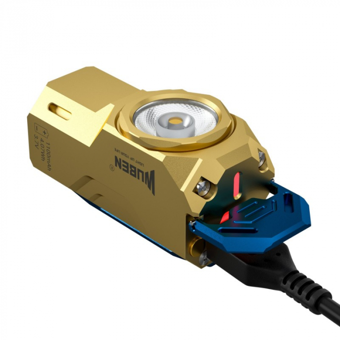 Lanterna reincarcabila EDC, 1100 LM, culoare cupru-alama, Wuben X0-Brass [6]