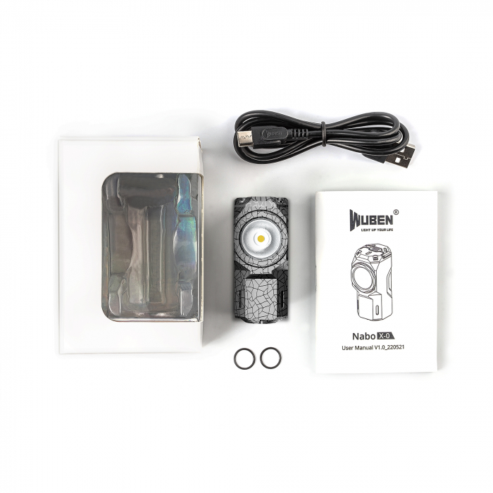 Lanterna reincarcabila EDC, 1100 LM, culoare gri crapaturi, Wuben X0-Crack [9]
