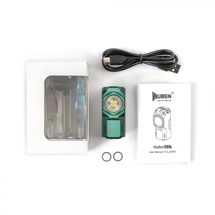 Lanterna reincarcabila EDC, 1100 LM, culoare verde, Wuben X0-Green [8]