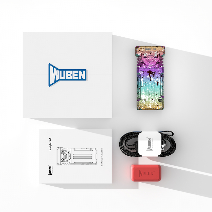 Lanterna reincarcabila EDC, 2500 LM, culoare curcubeu, Wuben X2 [8]