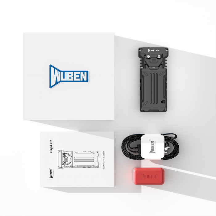Lanterna reincarcabila EDC, 2500 LM, culoare gri, Wuben X2 [9]