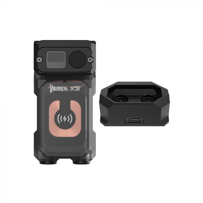Lanterna reincarcabila EDC, 700 LM, cap reglabil 180 grade, culoare neagra, Wuben X3 [7]