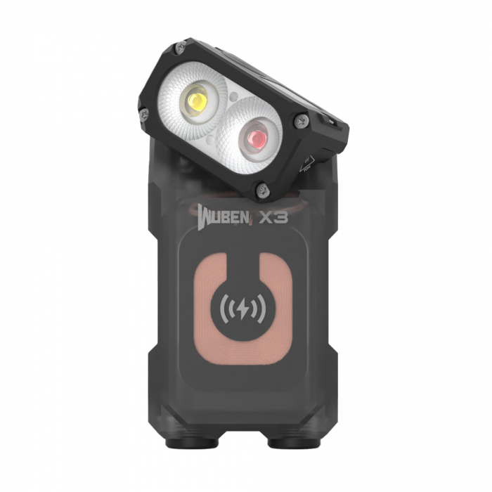 Lanterna reincarcabila EDC, 700 LM, cap reglabil 180 grade, culoare neagra, Wuben X3-Pro [5]