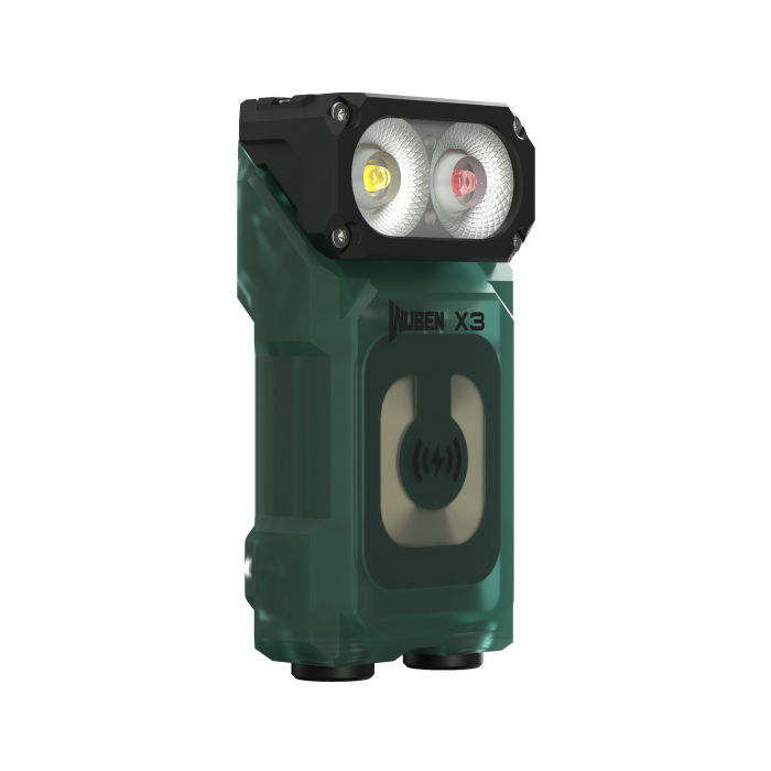 Lanterna reincarcabila EDC, 700 LM, cap reglabil 180 grade, culoare verde, Wuben X3-Pro [4]
